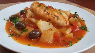 FILETTO DI MERLUZZO ALLA MEDITERRANEA BUONISSIMO E DELICATO  Mediterranean Cod Recipe [upl. by Esiuol589]