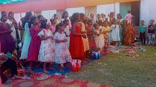 SUNDAY SCHOOL FESTIVAL ST BARNABAS CHURCH BANIYGAO  SANTALI CHRISTAN SONG [upl. by Alurd]