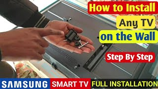 How to install any tv on the wall  How to install samsung tv on the wall without engineer  T4310🔥 [upl. by Okuy]