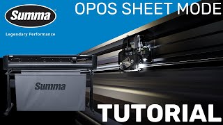 SUMMACUT  OPOS SHEET MODE TUTORIAL [upl. by Nymzaj]