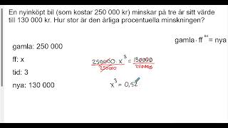 Matematik 1b Tillämpningar och problemlösning m potensekvationer och några exponentialekvationer [upl. by Juback]