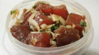 Basic Ahi yellowfin tuna Poke Recipe [upl. by Tearle23]