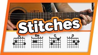 Stitches Guitar Tutorial Shawn Mendes Easy Chords Guitar Lesson [upl. by Komarek]