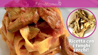 SUGO DI FUNGHI PORCINI 🍄🍄  RICETTA FACILE con i FUNGHI SECCHI [upl. by Hacceber255]