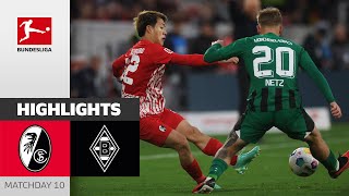 SC Freiburg  Borussia Mgladbach 33  Highlights  Matchday 10 – Bundesliga 202324 [upl. by Britte]