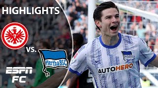 Hertha ends Frankfurt’s 22game unbeaten home record in the league  Bundesliga Highlights  ESPN FC [upl. by Wershba]