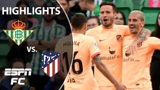 Real Betis vs Atletico Madrid  LaLiga Highlights  ESPN FC [upl. by Corrianne742]