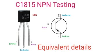 C1815 NPN transistor 150mA 60V [upl. by Lourdes755]