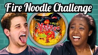 TEENS vs FOOD  FIRE NOODLE CHALLENGE [upl. by Ysak]