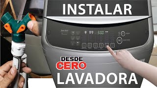 como instalar una lavadora lg smart inverte 13kg [upl. by Plate612]