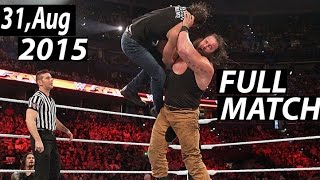 Dean Ambrose vs Stowman  Roman Reigns saves Ambrose 31 aug 2015 WWE RAW [upl. by Llehctim]