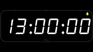 13 Hour  TIMER amp ALARM  1080p  COUNTDOWN [upl. by Einafpets]