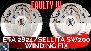 Watch This Video Before Buying A ETA 2824 or Sellita sw200 Watch  Winding Issue and fix 2021 [upl. by Eikkin]