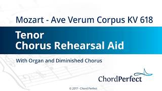 Mozarts Ave Verum Corpus KV 618  Tenor Chorus Rehearsal Aid [upl. by Rehpotsihrc]