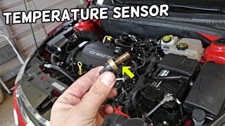 CHEVROLET OPEL 18 ECOTEC ENGINE WATER TEMPERATURE SENSOR LOCATION REPLACEMENT CRUZE SONIC ASTRA [upl. by Bowes]