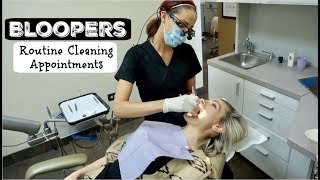 Routine Dental Cleaning Appointment BLOOPERS [upl. by Lananna79]