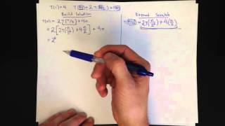 Solved Recurrence  Iterative Substitution Plugandchug Method [upl. by Colier598]