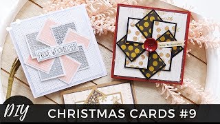 Weihnachtskarten selber basteln 9  Weihnachtsstern  easy Christmas Cards DIY  Tutorial [upl. by Euqinay]