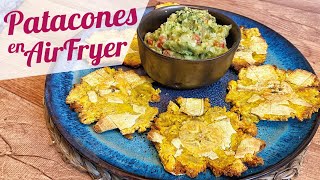 PATACONES EN FREIDORA DE AIRE SALUDABLES  Patacones en AirFryer [upl. by Amihc]