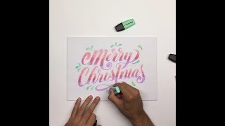 STABILO Christmas Lettering Merry Christmas [upl. by Ule]