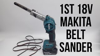 Makita Cordless 18v Belt Sander Review  Makita XSB01  Makita DBS180 9mm Power File [upl. by Rednirah]