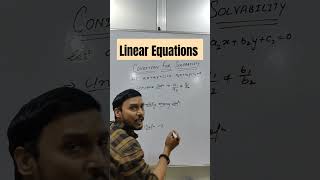 Condition of Solvability of Linear Equations ll Class 10 ll Cbse ll ytshorts pradeeptutorials [upl. by Hosfmann]