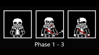 Undertale Last Breath Sans all phases  ENDING [upl. by Cartie]