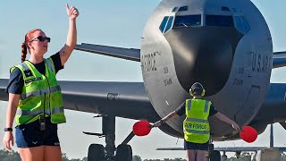 C5M Super Galaxy C17 Globemaster III and KC135 Stratotanker Arrive in Australia [upl. by Trotta]