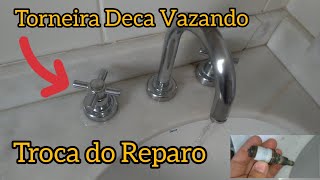 Torneira Deca vazando 👷 como trocar o Reparo com misturador DIY [upl. by Edris563]