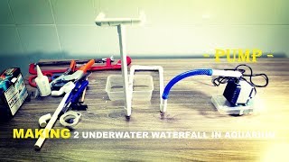 How to Make 2 Underwater waterfall in Aquarium DIY detail [upl. by Ttimme163]