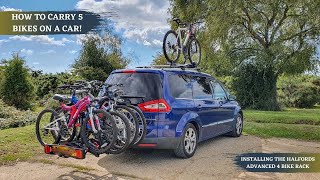 A Bike Rack For A Family Of Five  Installing The Halfords Advanced 4 Bike Tow Bar Mounted Bike Rack [upl. by Menis]