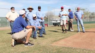 Groundskeepers learn ball field maintenance from the pros [upl. by Stets]