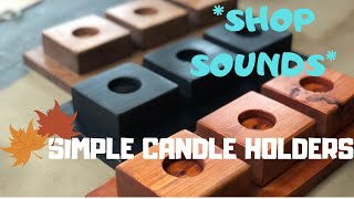 Easy Wooden Candle Holders Beginners Woodworking [upl. by Ocihc169]