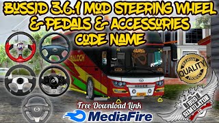 Bussid 361 Steering Wheel amp Pedals Mod  Bussid Accessories Mod Code name  TBR Gaming Official [upl. by Rehctelf]