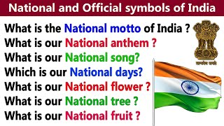 National symbols of India  National and Official symbols of India  India GK Questions and Answers [upl. by Nimref]