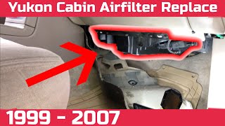 Yukon Cabin Air Filter Replacement 1999  2007 [upl. by Anemolif]