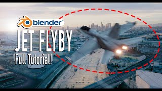 Blender 3d Jet Flyover Full tutorial w jet contrails [upl. by Kellie]