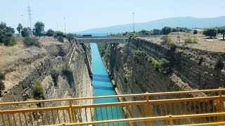 SUPERYACHT ST DAVID PASSING THROUGH THE CORINTH CANAL [upl. by Huldah]