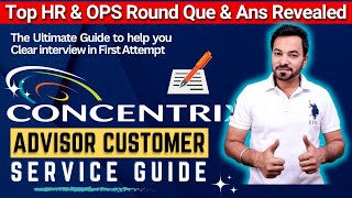 Concentrix Interview Questions and Answers  HR amp Ops Round Question and Answers Revealed [upl. by Assirok]