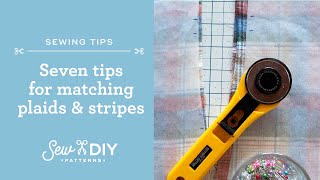 Seven tips for matching plaids and stripes when sewing garments [upl. by Enar]