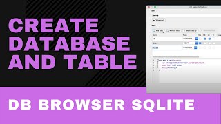 Create database and table  DB Browser for SQLite  part 2 [upl. by Drofnil]