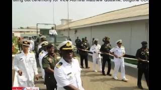 Pulling out ceremony for Vice Admiral Mathew Quashie outgone Chief of Defence Staff CDS [upl. by Norm]