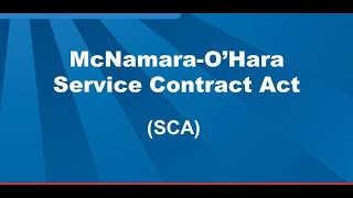 What you need to know about the Service Contract Act SCA [upl. by Zelten361]