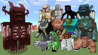 Bulky Warden vs All mutant creatures in Minecraft  Bulky Warden vs Mutant mobs [upl. by Trainor]