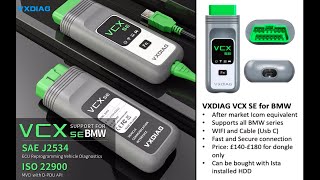 VCX SE for BMW DiagnosticsProgramming [upl. by Akcimat]