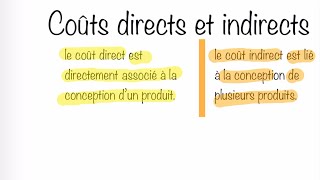 2 Coût Complet  direct et indirect [upl. by Rains]