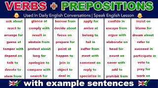 110 Everyday English VERBS  PREPOSITIONS Used In Daily English Conversations  Speak English Lesson [upl. by Loree510]