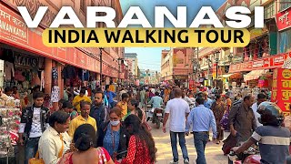 Exploring the Vibrant Narrow Streets of Varanasi India  4K HDR Walking Tour [upl. by Ayhtak5]