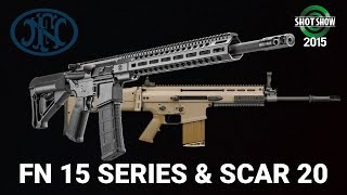 FNH FN 15 Series Rifles Tactical Carbine DMR and SCAR 20  SHOT Show 2015 [upl. by Johathan]