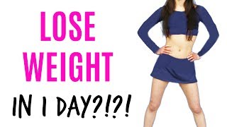 How to LOSE WEIGHT in 1 DAY [upl. by Namrehs]